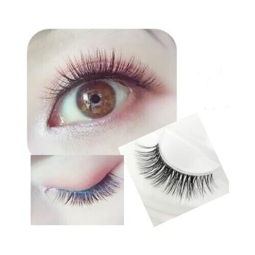 Top sale New arrival 1 Pair 3D Mink fake eyelashes Natural Beauty Middle Cross False Eyelashes wholesale fast deliver m53