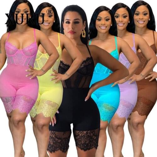 XURU New Corset Cartilage Sling Jumpsuit Lace Casual Sexy Jumpsuit Foot Pants Pencil Pants