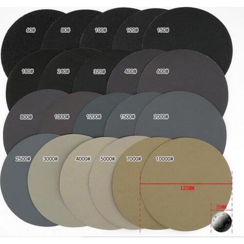 Supplies Sanding Discs 35pcs Round Flocking Sandpaper Abrasive Grinding