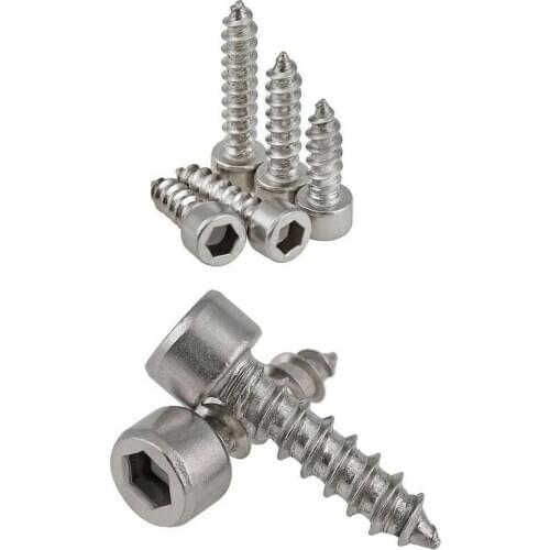 5PCS M5-M6 304 stainless steel hexagon socket self-tapping screw speaker tip screws