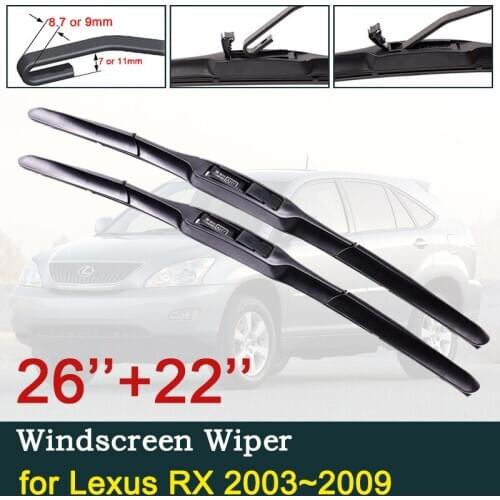 Car Wiper Blades for Lexus RX 2003~2009 XU3 Front Windshield Wipers Car Accessories RX300 RX330 RX350 RX400h 2004 2005 2006 2007