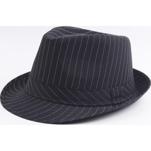 Unisex Striped Jazz Hat With Ribbon Bow Brim Fedora Cap Vintage England Trilby Hats Chic Panama Caps For Men And Women