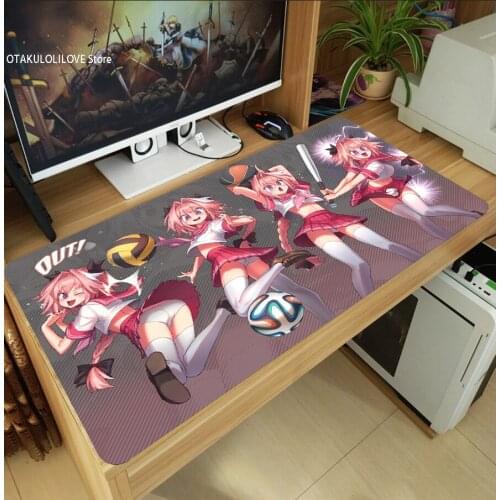 Japan Anime Mouse Pad Astolfo Fate/Apocrypha Mice Mat Large Thicken PC Laptop Keyboard Table Pad Anti-Slip Gaming Play Mat Gift