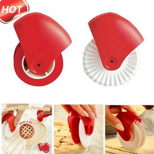 1Pcs Kitchen Pizza Pastry Lattice Cutter Pastry Pie Decor Cutter Plastic Wheel Roller for Pizza Pastry Pie Crust Tools