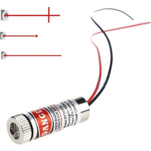 1pc Mini Laser tube Red Point / Line / Cross Adjustable Beam 650nm 5mW Infrared line detector locator Industrial measuring tool