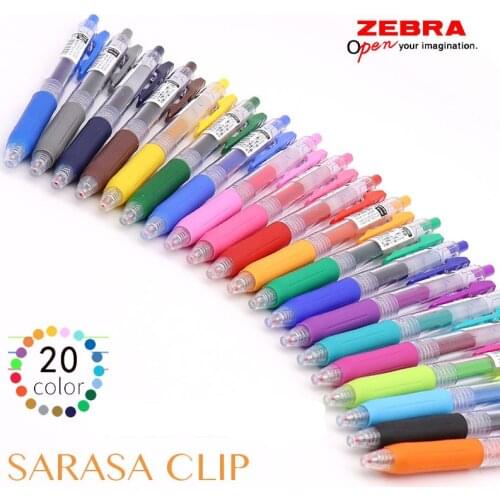 1pc Japan Zebra SARASA CLIP Series Juice Colour Colorful Press Gel Pen JJ15 0.5mm 20 Colors Optional School Office Supplies