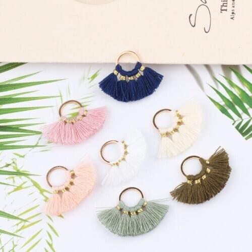 10 pcs color Mini Tassel Fringe Pendant DIY Party Hanging Ring Cords Tassel Trim Garments Curtains Jewelry Decor Tassels Lace