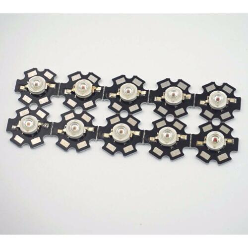 100PCS 3W High Power LED 3 Watt Red 660NM Diode Light Emitter 700mA Plant Growth Lamp DIY with 20mm base
