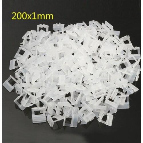 200pcs Plastic Ceramic Tile Leveling System 200 Clips Tiling Flooring Tools Clips