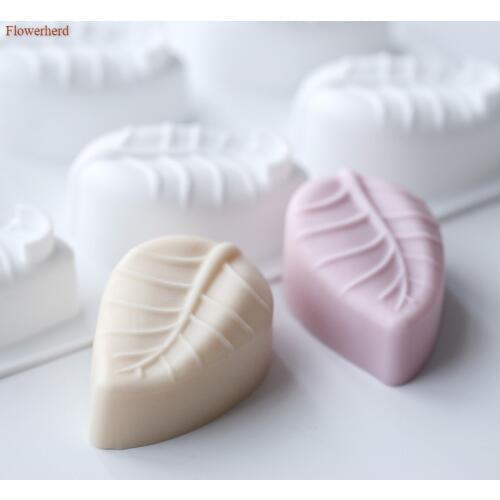 3d Silicone Six Holes Leaf Mold Handmade Soap Silicone Mold Soap Form Soap Making Supplies Fondant Cake Chocolate Mold Cake Deco
