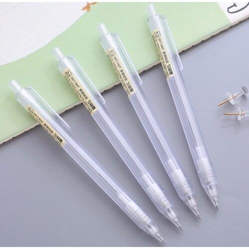 5Pcs Transparent 0.5mm 0.7mm Graphite Drafting Mechanical Pencil Mechanical Pencil School Office Supplies Stationery