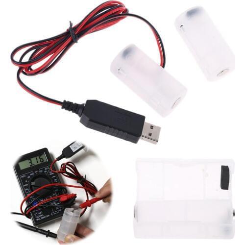 LR14 C Battery Eliminator USB Power Supply Replace 1 to 4pcs 1.5V C Cell Battery for LED Lamps Toys Electronic Devices