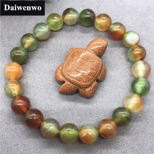 Natural Malachite Agate Beads Bracelet for Women 6/8/10/12mm Wholesale