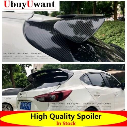 For Mazda3 Axela HATCBACK 2015-2018 Car Tail Wing Decoration Carbon Fiber / FRP Rear Trunk Spoiler Car Styling For Mazda 3