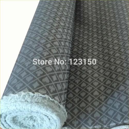 FT-02 Two-tone poker table speed cloth, New design, Black and Silver Waterproof Suited High Speed Cloth for Poker Table