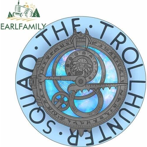EARLFAMILY 13cm x 7.9cm for The Trollhunter Squad Car Stickers DIY Vinyl Waterproof VAN Trunk Laptop Decoration Decal for Trunk