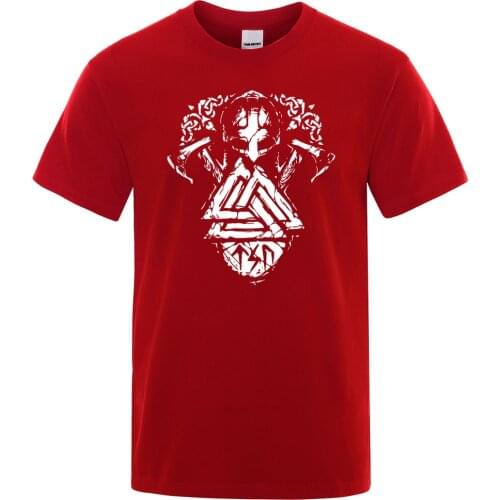 2021 Summer High Quality T Shirt Vikings Symbols Print T shirt TV Show Viking Men T-Shirt Brand Mens Short Sleeve Tops Tees