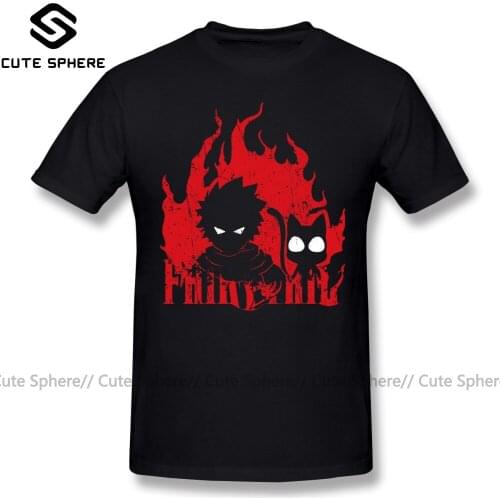 Fairy Tail T Shirt Fairyfan T-Shirt Short-Sleeve 6xl Tee Shirt Cute Printed Male Cotton Summer Tshirt