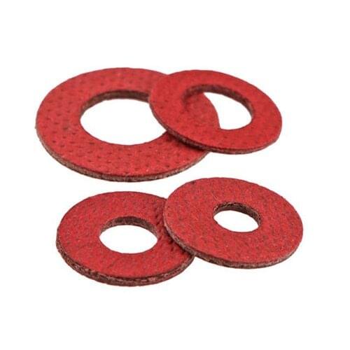 100PCS M2 M3 5mm-8mm Outside diameter Insulated washers Gasket Red steel paper washer Gaskets high quality
