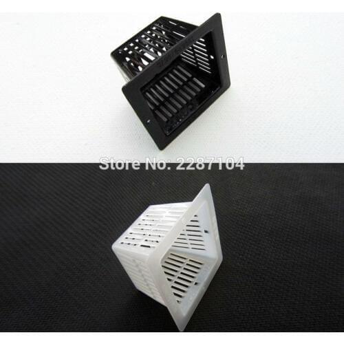 10pcs Brand New Black White Square Mesh Pot Net Cup Basket Hydroponic Aeroponic Plant Green Vegetable Grow Clone Cloning D 43mm
