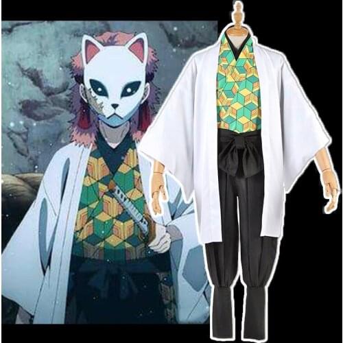 Comic Anime Demon Slayer Kimetsu no Yaiba Cosplay Costumes Sabito Cosplay Costume Kimetsu No Yaiba Cosplay Kimono Men Uniforms
