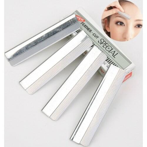 10 pcs/box Stainless Steel Hair Blade Knife Tattoo Eyebrow Trimmer Scraper Eyebrow shaping Shaver dropshipping