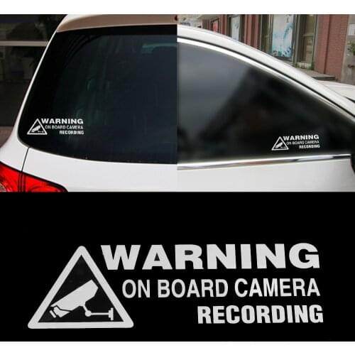 Hot Warning On Board Camera Recording Car Window Truck Auto Vinyl Car Sticker Decal Waterproof Decor Gift Accessories