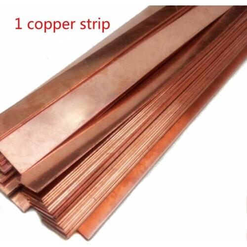 1pcs 99% high purity copper bar metal plate pure copper bar 1.5x10x250mm