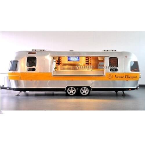 Airstream Mobile Steel Mobile Catering Ice Cream Carts Snack kiosk Hot Dog Truck news stall Van