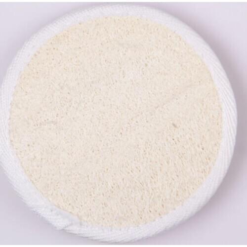 Round Shape Natural Loofah Bath Shower Face Body Exfoliator Bath Pad Skin Scrubber Sponge 10*10cm LX1018
