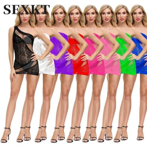 New One-Piece Free Sexy Sexy Mesh Bodysuit See-through Uniform Seductive Hip Skirt Slutty Clothes Sissy Lingerie Bodysuit