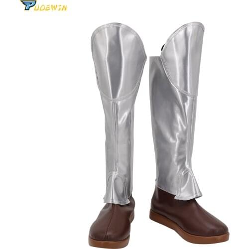 Fairy Tail Rogue Cheney The Shadow Dragon Cosplay Boots Silver Shoes Custom Made