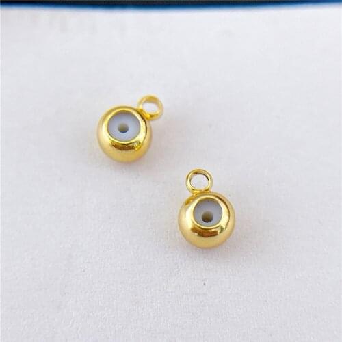 2PCS High Quality Cupronickel Real 18K Gold Plated Charms Pendants Jewelry Making Supplies Findings Accessories