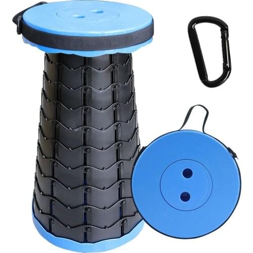 Portable Folding Telescopic Stool, Subway Queuing Chair and Outdoor Camping Fishing Stool