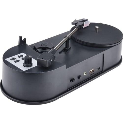 Direct-drive Vinyl to MP3 Converter Turntable to MP3 Adapter to U Disk Micro SD Card 3.5mm AUX Port 2 Adjustable Speeds
