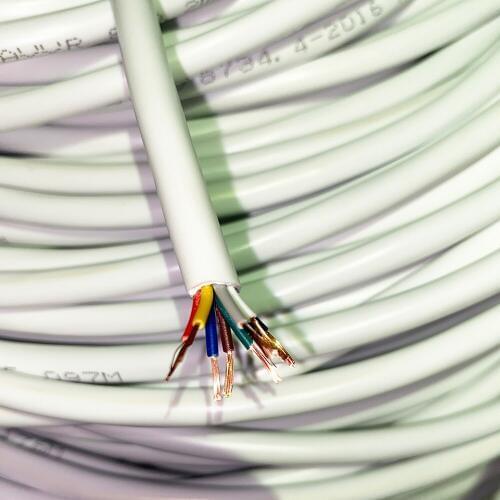 PVC 8Core 24AWG RVV Electric White White Extension Wire LED Power Cable 2 Pin Copper Wire Insulationis Soft