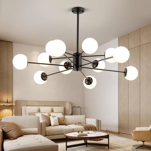 Retro modern Ceiling Chandelier Modern Glass Chandelier Light Nordic Dining Room Kitchen Light Hanging Lustre Lighting
