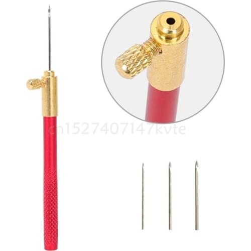 Embroidery Beading Tambour Crochet Hook with 3 Size Needles Beaded Couture French Crochet Hooks Bead Sewing Knitting