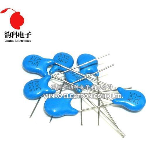 1000pcs High voltage Ceramic Capacitor 3KV 5PF 10PF 15PF 20PF 22PF 27PF 30PF 47PF 56PF 100PF 220PF 1NF 2.2NF 3.3NF 4.7NF 10NF