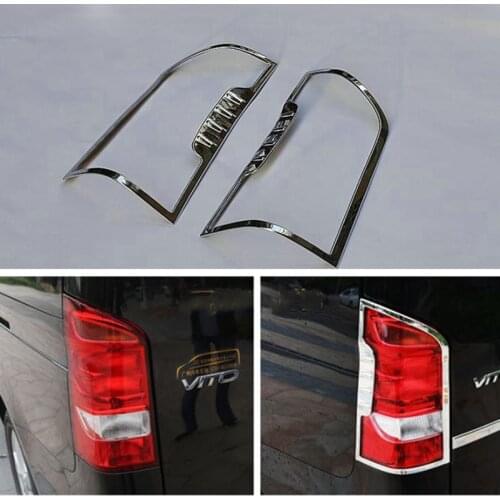 ABS Chrome Rear Tail light Bezel Garnish Surround trim cover frame for mercedes benz V-CLASS V250 V260 Vito W447