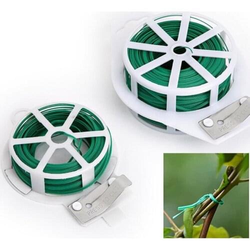 Garden Plant Twist Tie with Cutter,Green Coated Garden Plant Ties for Gardening, Home, Office Cable Ties Cable Organizer