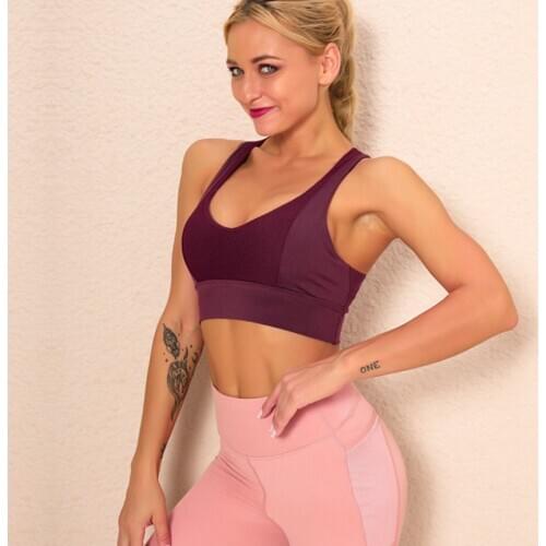 2021 High Quality Womens Yoga Sports Bra Shockproof Slim Fit Comfortable And Breathable