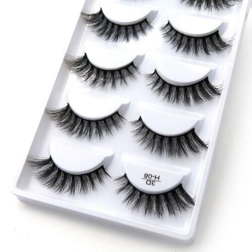 10/50/100box 100% Real Mink Fake Eyelashes 3D Natural False Eyelashes 3d Mink Lashes Soft Eyelash Extension Makeup Kit Cilios