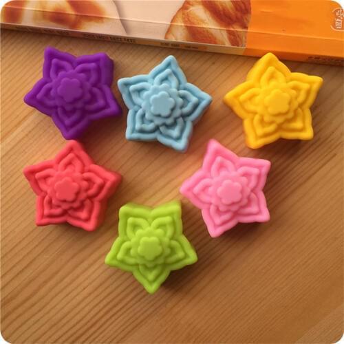 20 pcs/lot 3cm 5cm silicone cake mold handmade flower shaped silicone chocolate mold cupcake liners pudding mold DIY