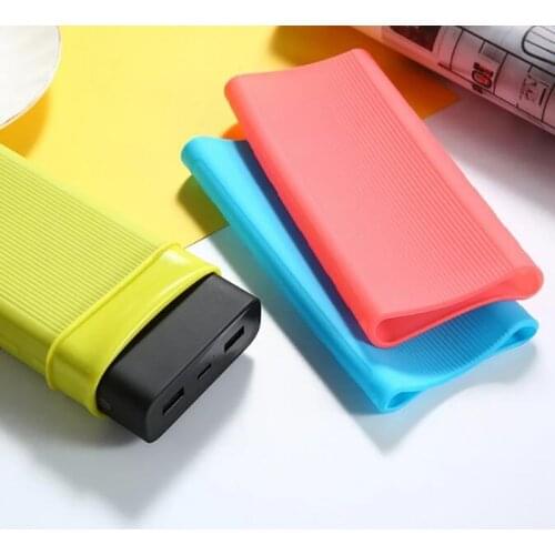 Powerbank Case Silicone Protector Case Cover For Xiaomi Power Bank 3 20000 MAh Dual USB Port Skin Shell Sleeve Protector Cover
