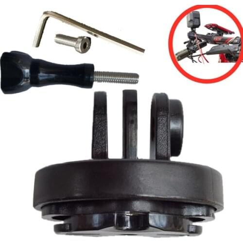 Bike Camera Holder Handlebar Mirror Mount Bracket 1/4 Metal Stand For GoPro Hero8 Action Cameras Accessory