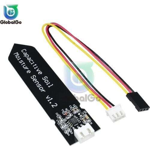 10pcs Capacitive Soil Moisture Sensor Module Wide Voltage Wire 3.3~5.5V Corrosion Resistant W/ Gravity for Arduino