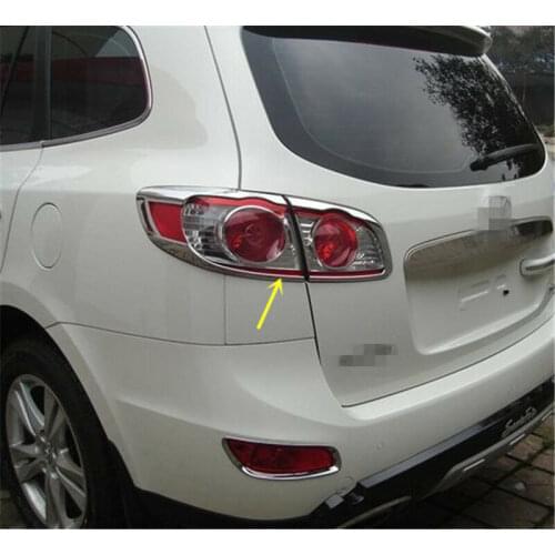 For Hyundai Santa Fe 2010 2011 2012 Chrome High quality Rear Light Tail Lamp Cover Trim 4pcs