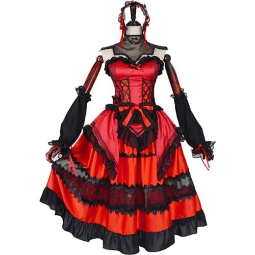 DATE A LIVE Tokisaki Kurumi Cosplay Costume for Halloween Christmas Carnaval