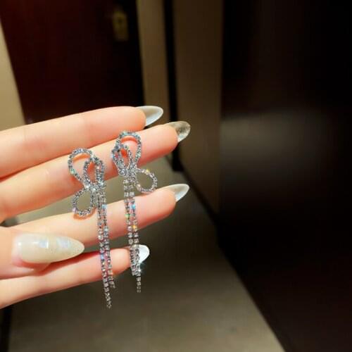 Summer new style personality creative bow pendant earrings luxury fashion casual banquet party earrings for women